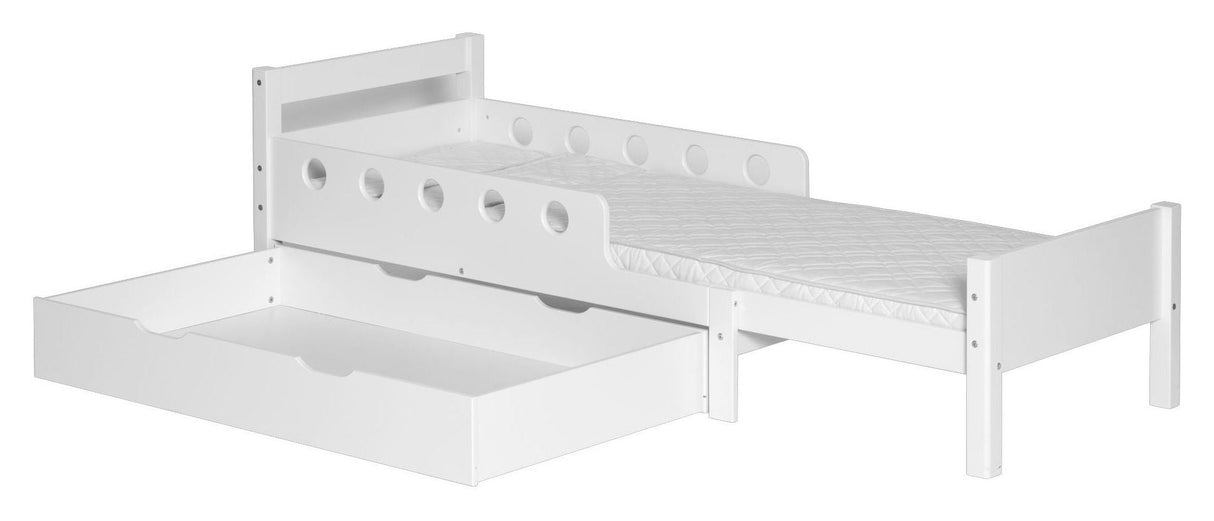 Flexa White Junior Bed, 190/140x70, inkl. Smeller