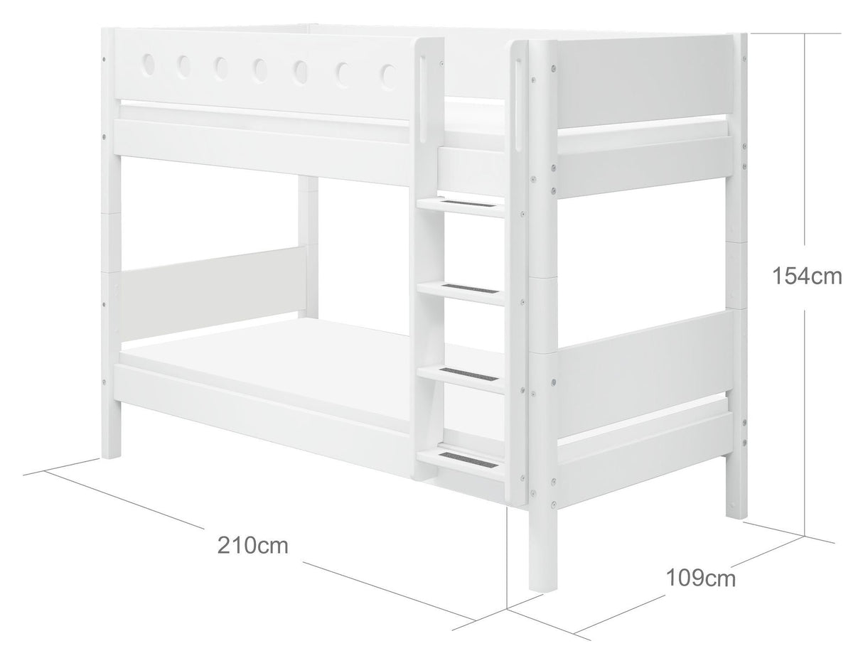 Flexa hvit køyeseng, 200x90