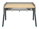 Woody Desk, Blue/Oak