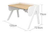 Woody Desk, hvit/eik