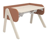 Woody Desk, hvit/rosa/furu