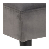 Glory Bench, Dark Grey Velvet