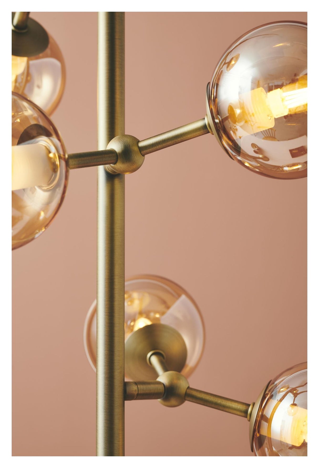 Halo Design Atom Floor Lamp Antique Messing 6xg9