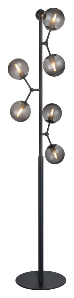 Halo Design Atom Floor Lamp, Smoke