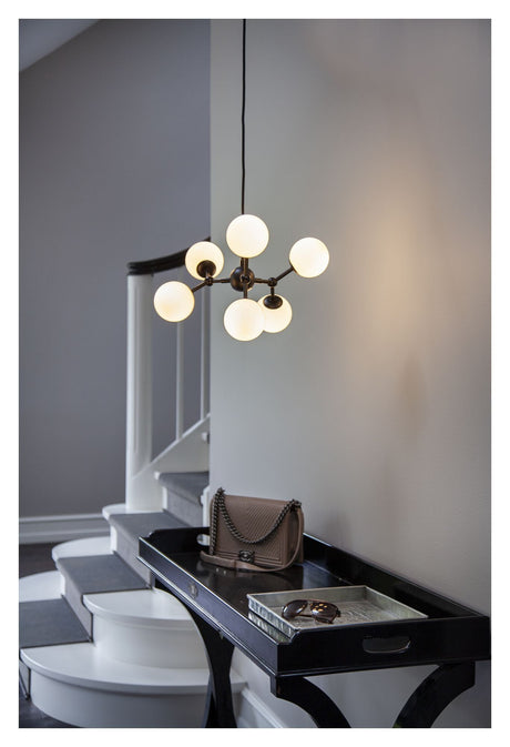 Halo Design Atom Chandelier, Opal