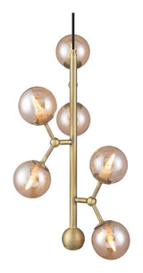 Halo Design Atom Vertical Chandelier Antique Messing 6xg9