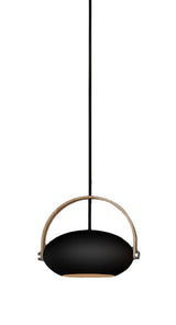 Halo Design D.C Pendant Ø18, svart m/eik 250 cm kabel