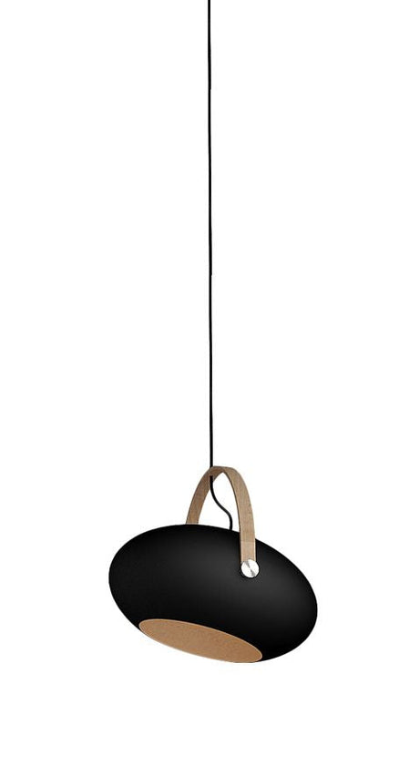 Halo Design D.C Pendant Ø18, svart m/eik 250 cm kabel