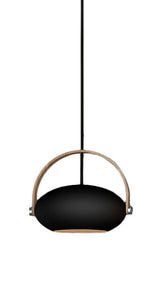 Halo Design D.C Pendant Ø26, svart m/eik 250 cm kabel