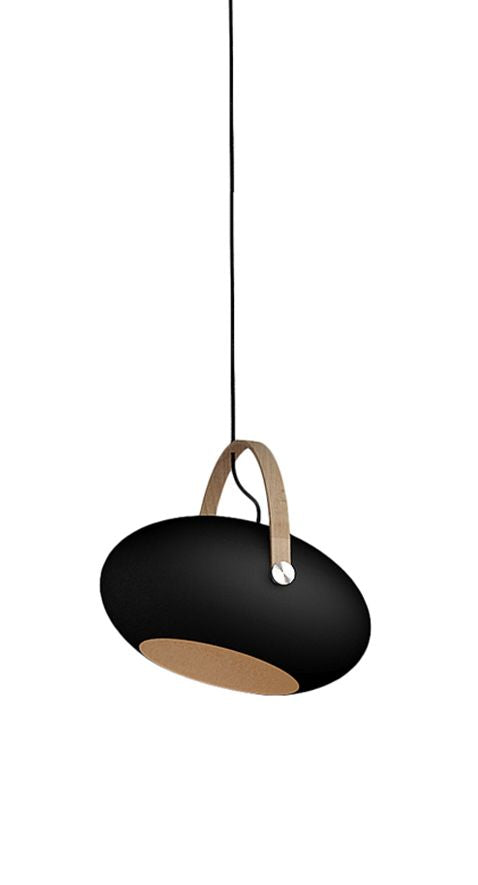 Halo Design D.C Pendant Ø26, svart m/eik 250 cm kabel