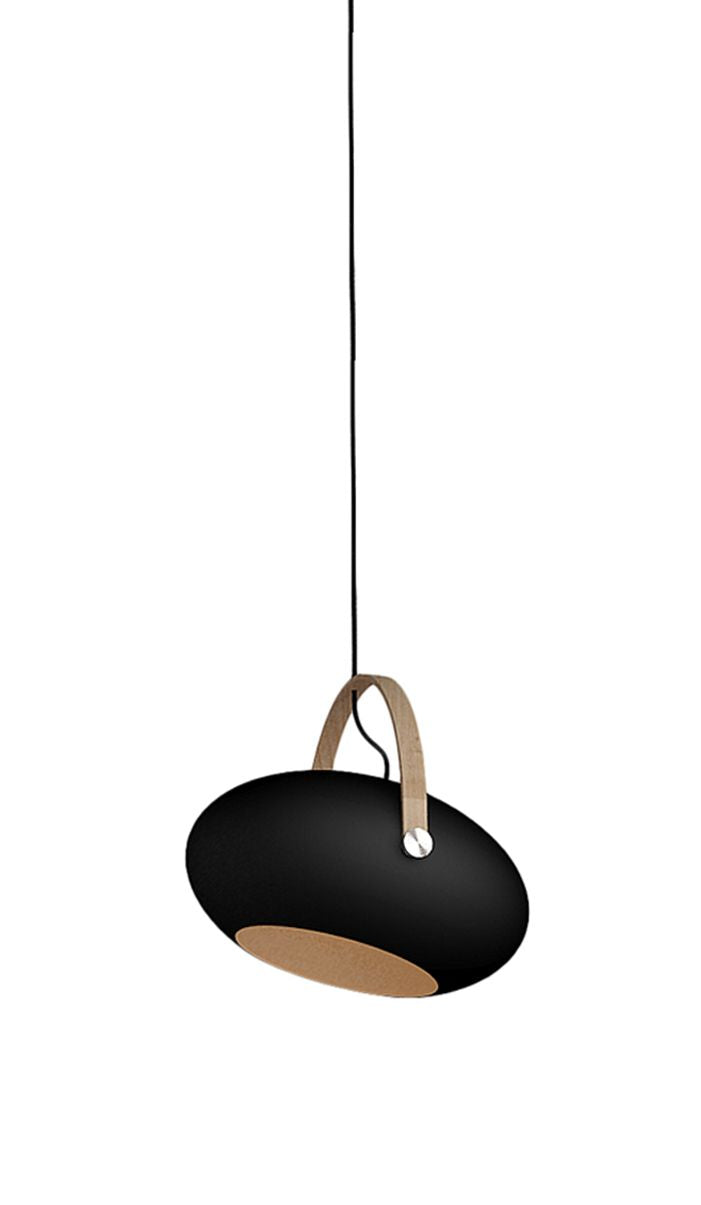 Halo Design D.C Pendant Ø40, Black W/Oak