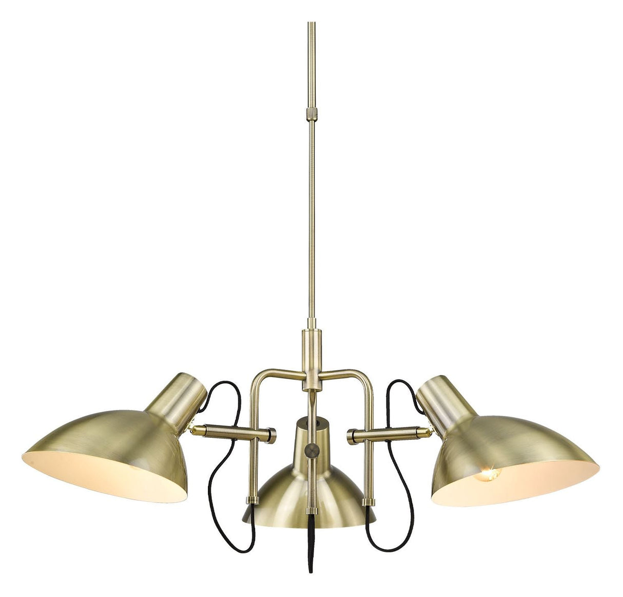 Halo Design Metropole 3 Light Antique Messing