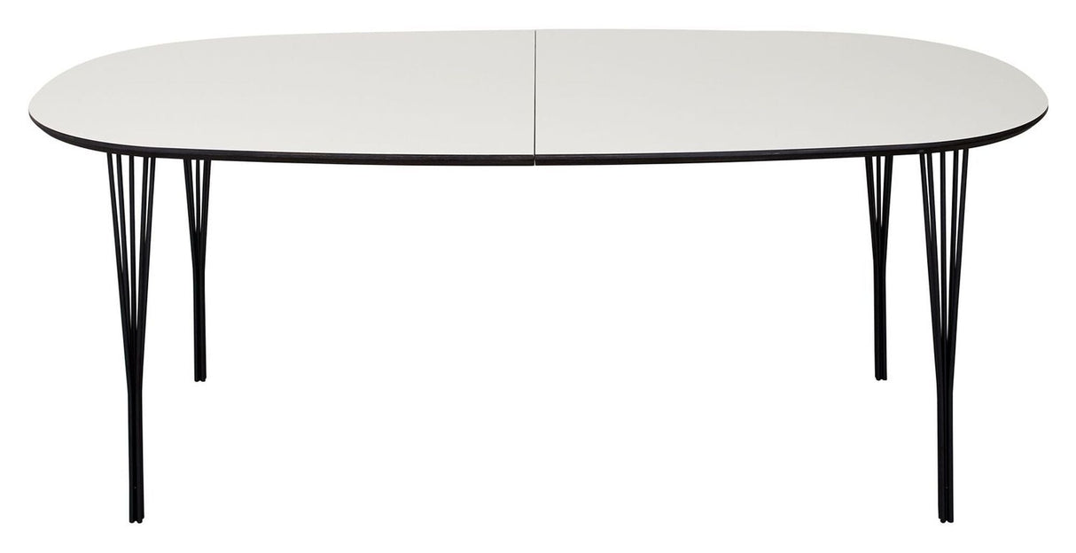 Symphony Dining Table 78 White Laminated/Black, 200x105