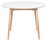 Symphony Dining Table 82 White Laminat/Oiled Oak, Ø105