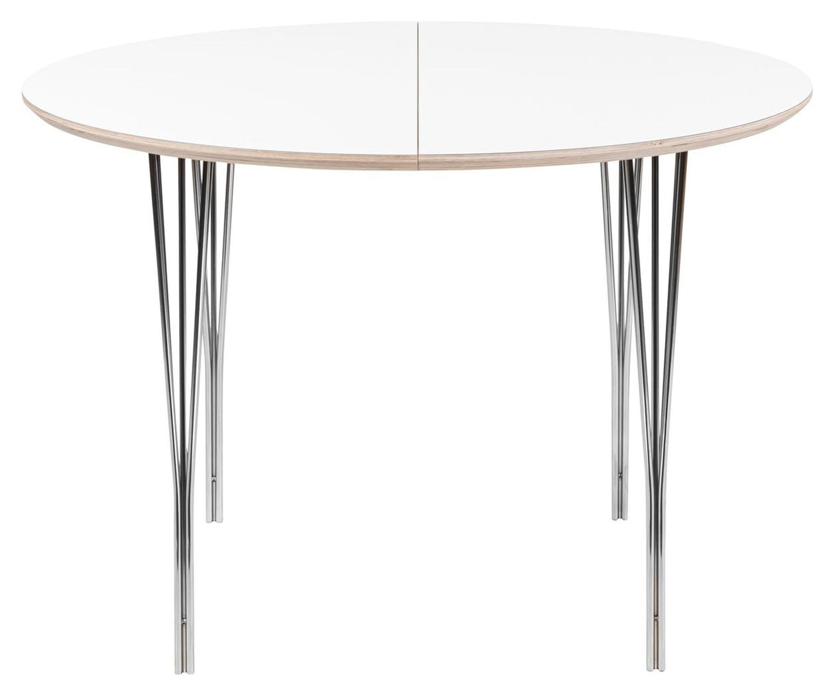 Symphony Dining Table 82 White Laminated / Chrome, Ø105