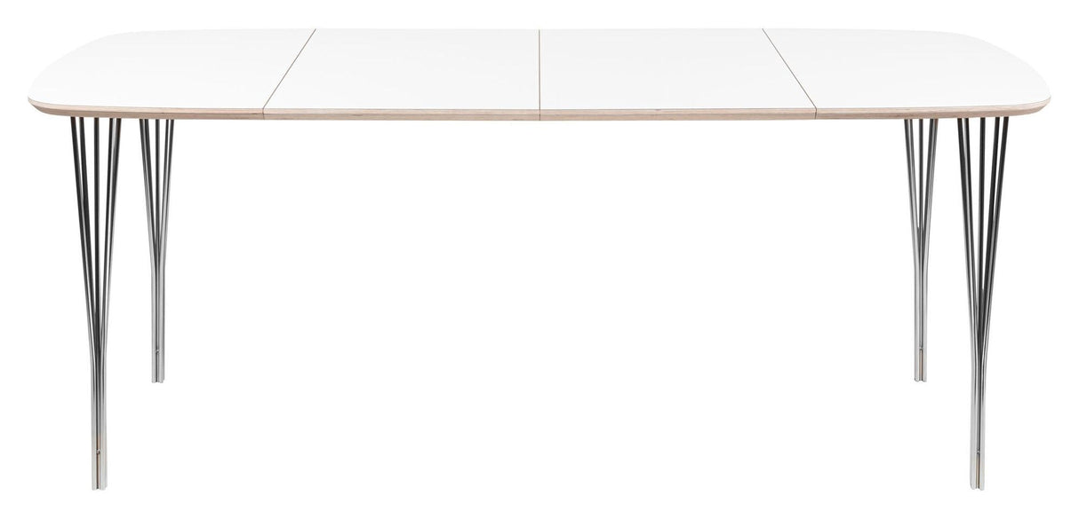 Symphony Dining Table 86 White Laminated / Chrome, 90x90