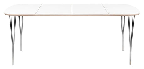 Symphony Dining Table 86 White Laminated / Chrome, 90x90