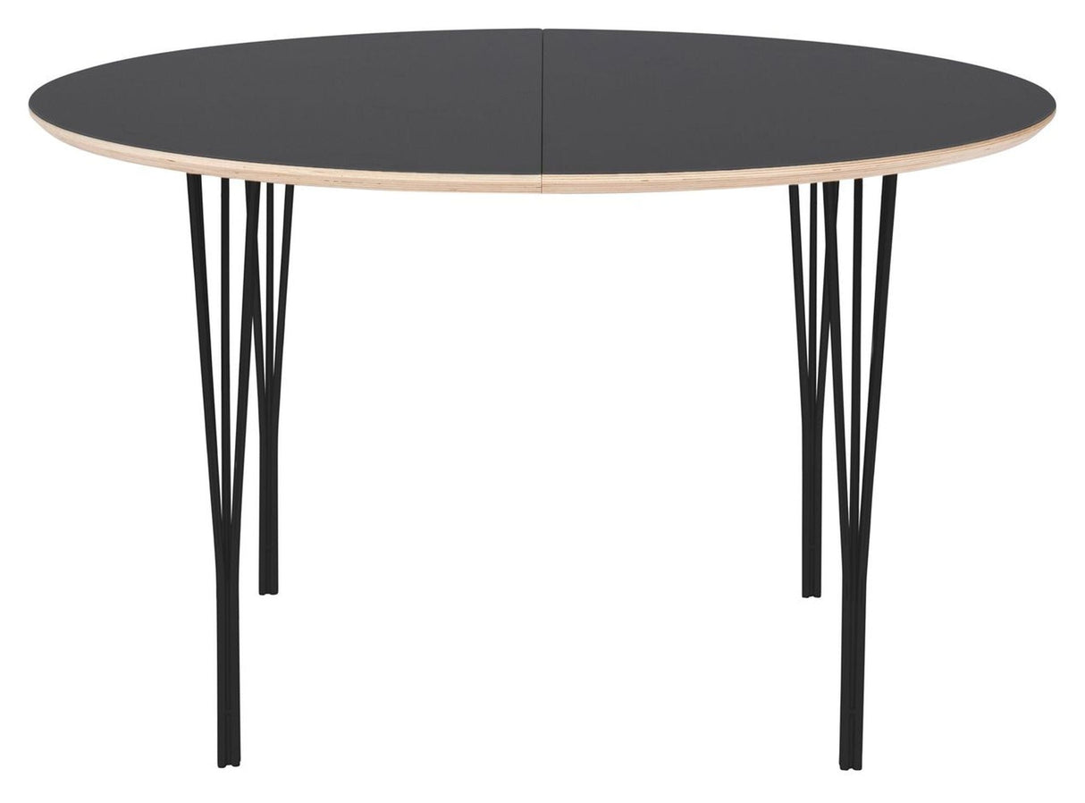 Symphony Dining Table 92 Graphite Laminated/Black, Ø120