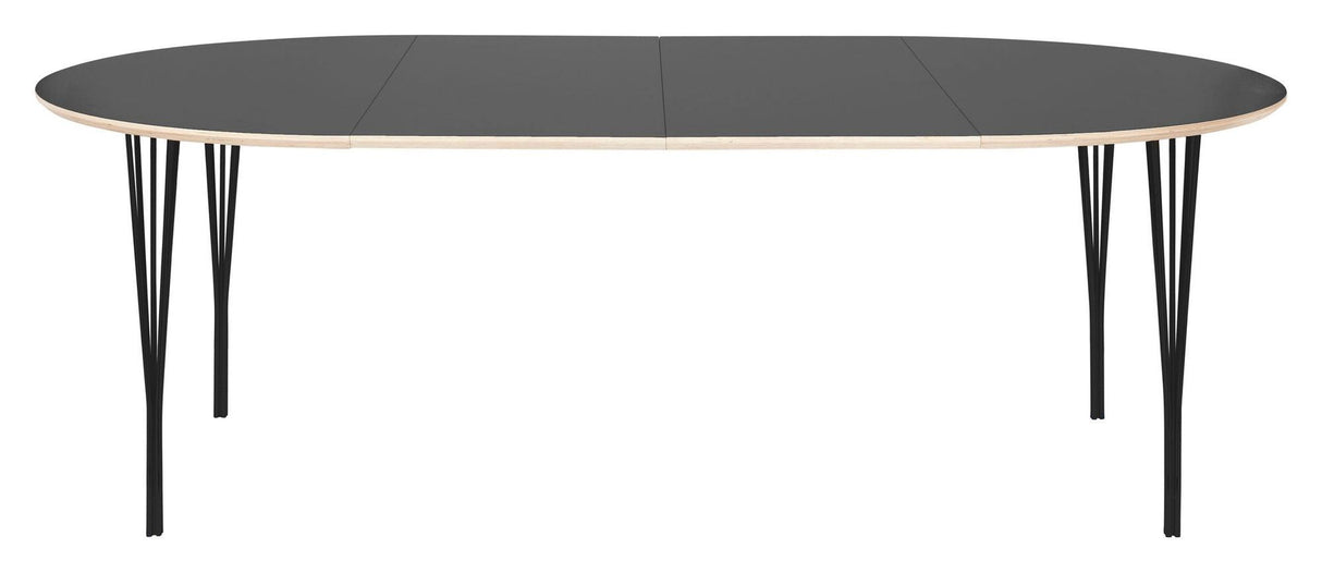 Symphony Dining Table 92 Graphite Laminated/Black, Ø120