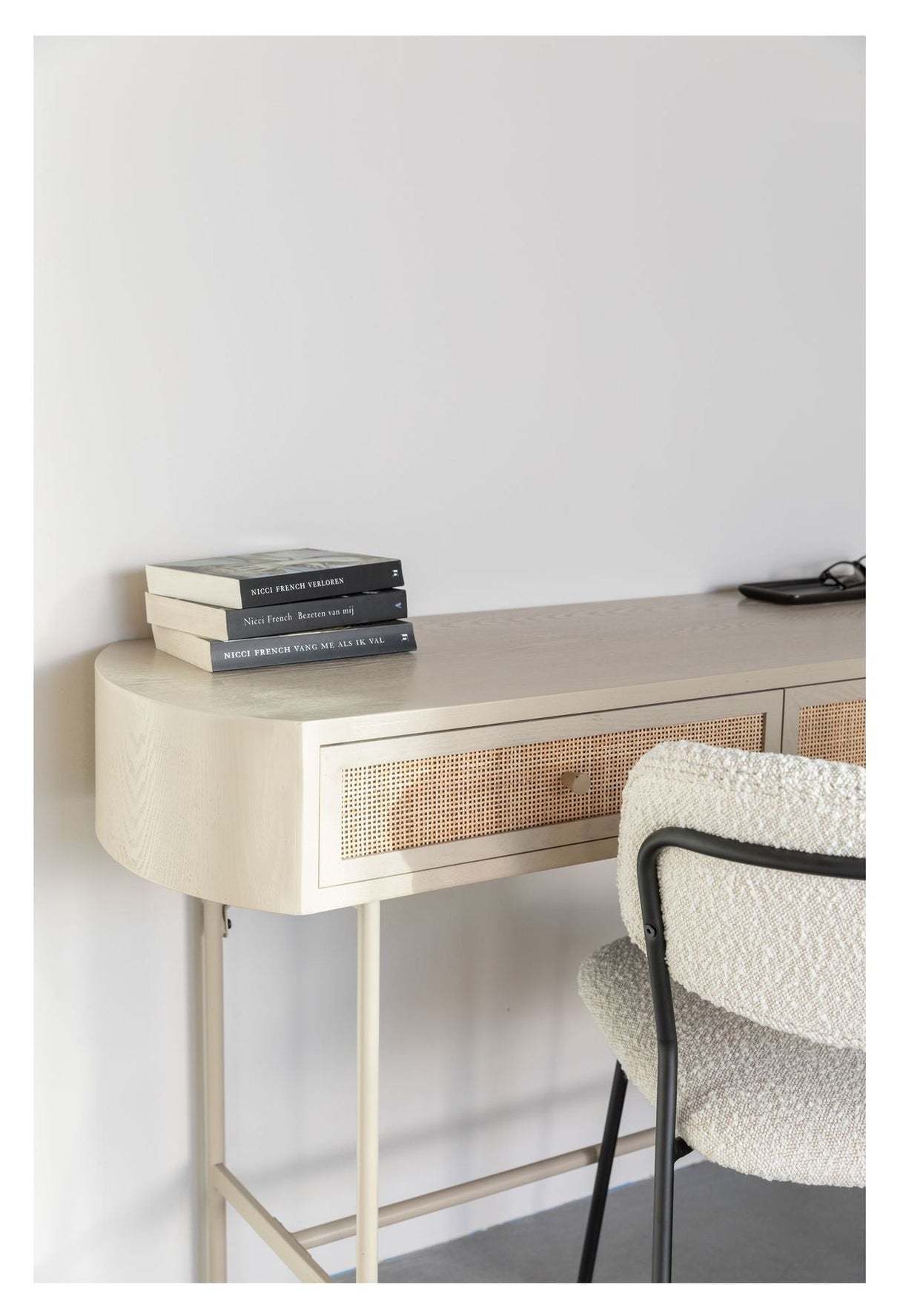 Amaya Console Table med skuffer, MDF, Merge, Beige