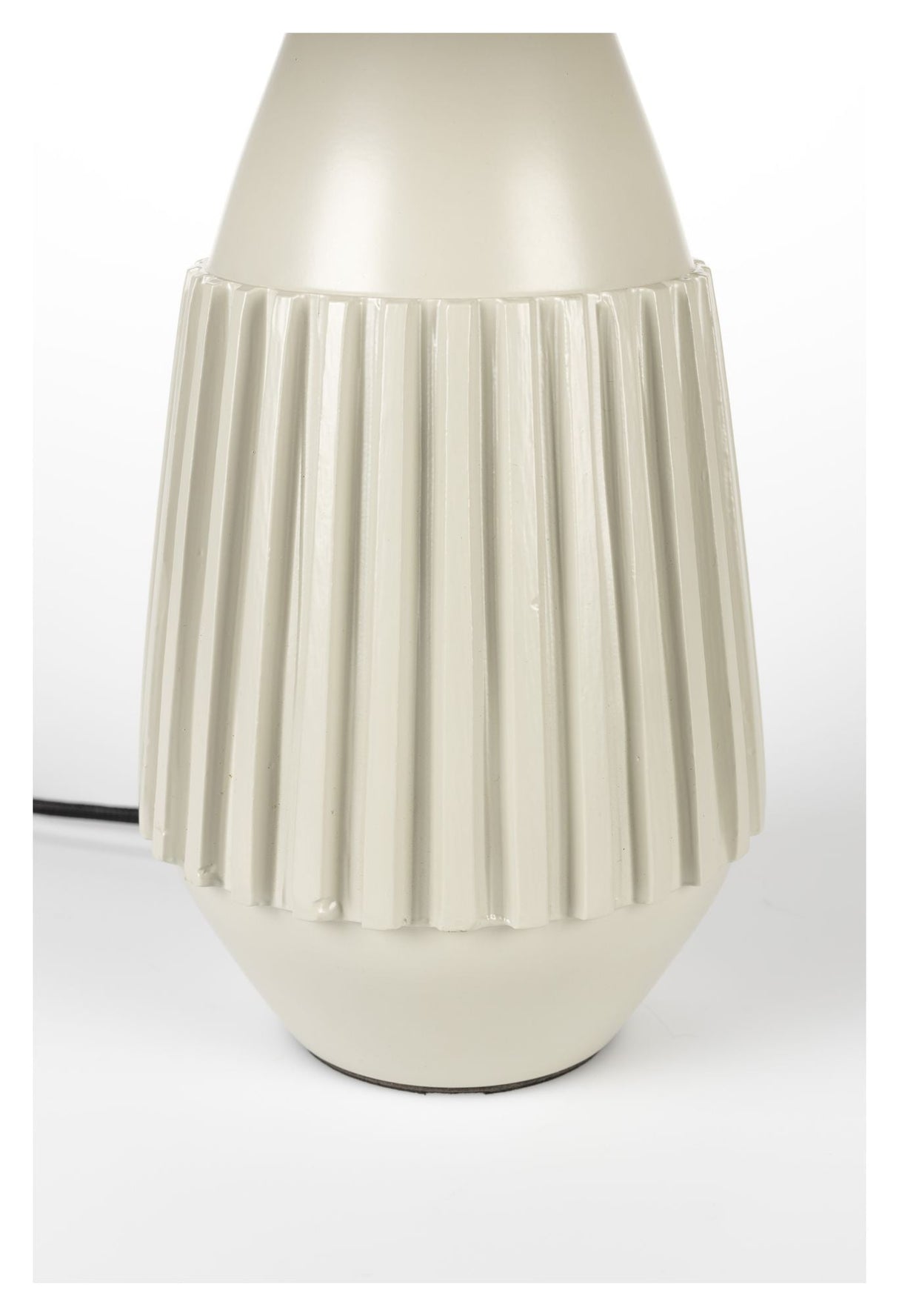 Aysa bordlampe, beige alu/stoff