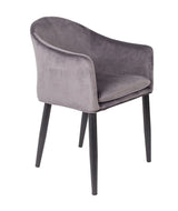 Homii Catelyn Dining Chair m/armlener, grå fløyel