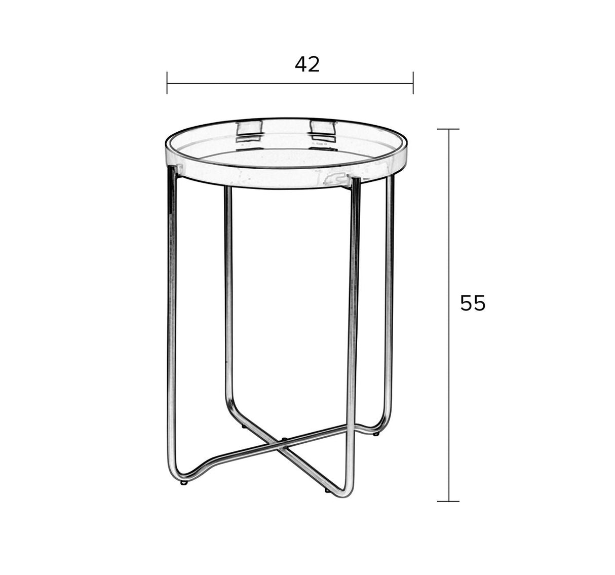 Homii Celina sidebord - mørkeblå emalje, Ø42