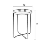 Homii Celina sidebord - mørkegrønn emalje, Ø42