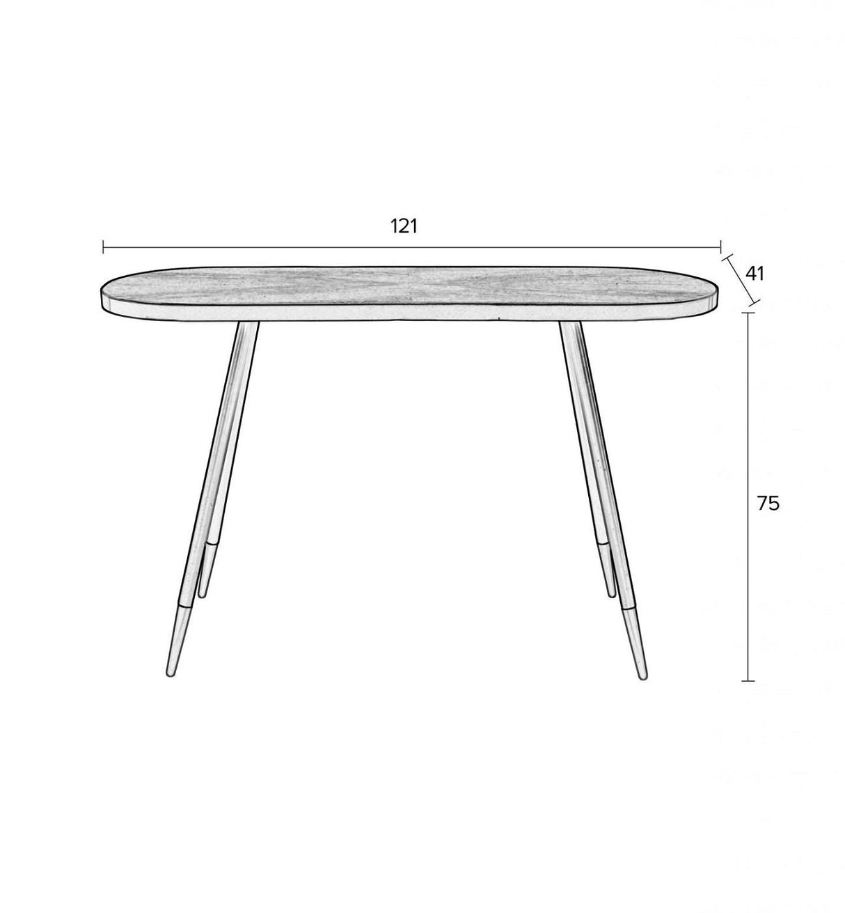 homii Denise konsollbord, brun