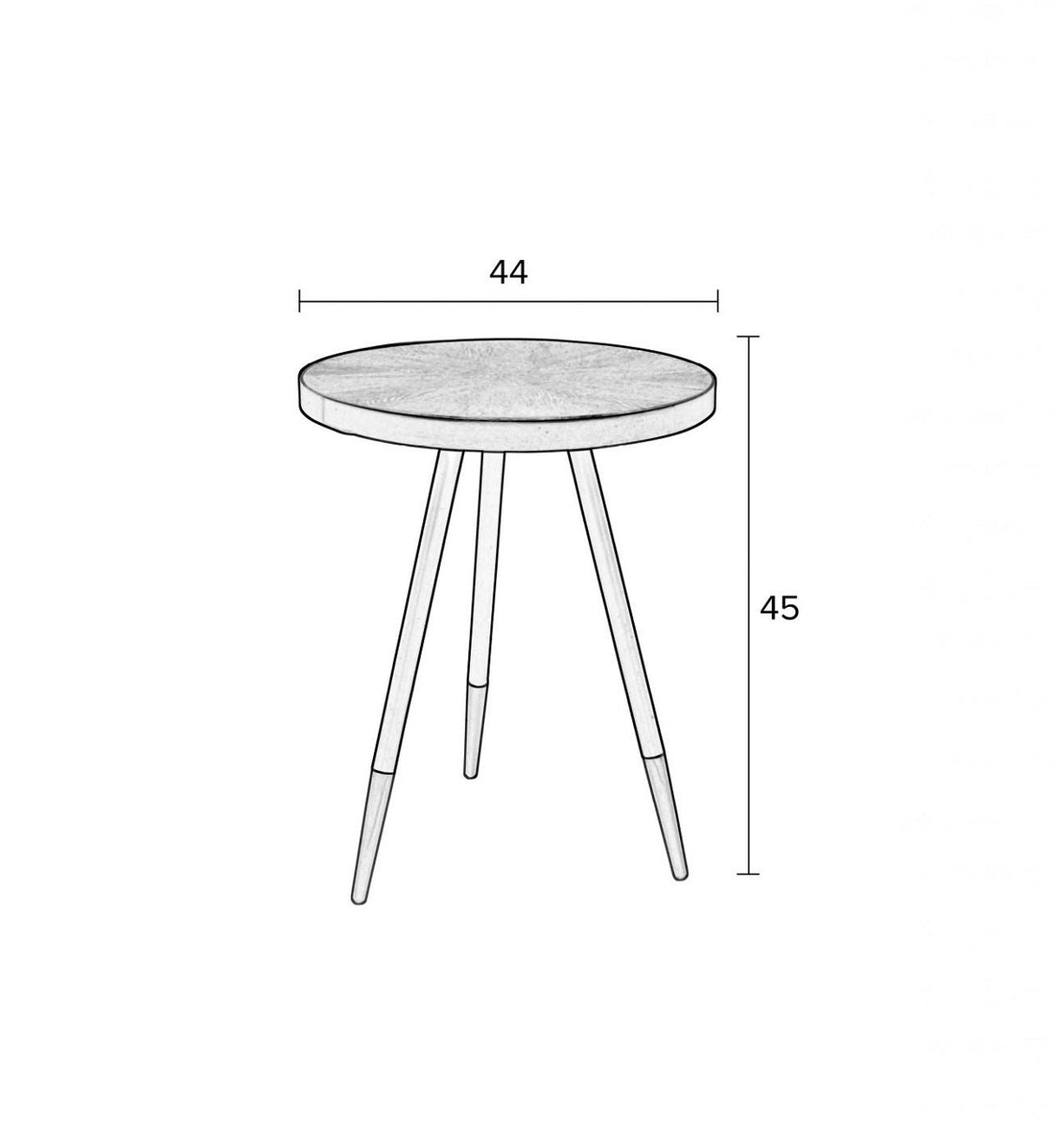 Homii Denise sidebord brun, Ø44