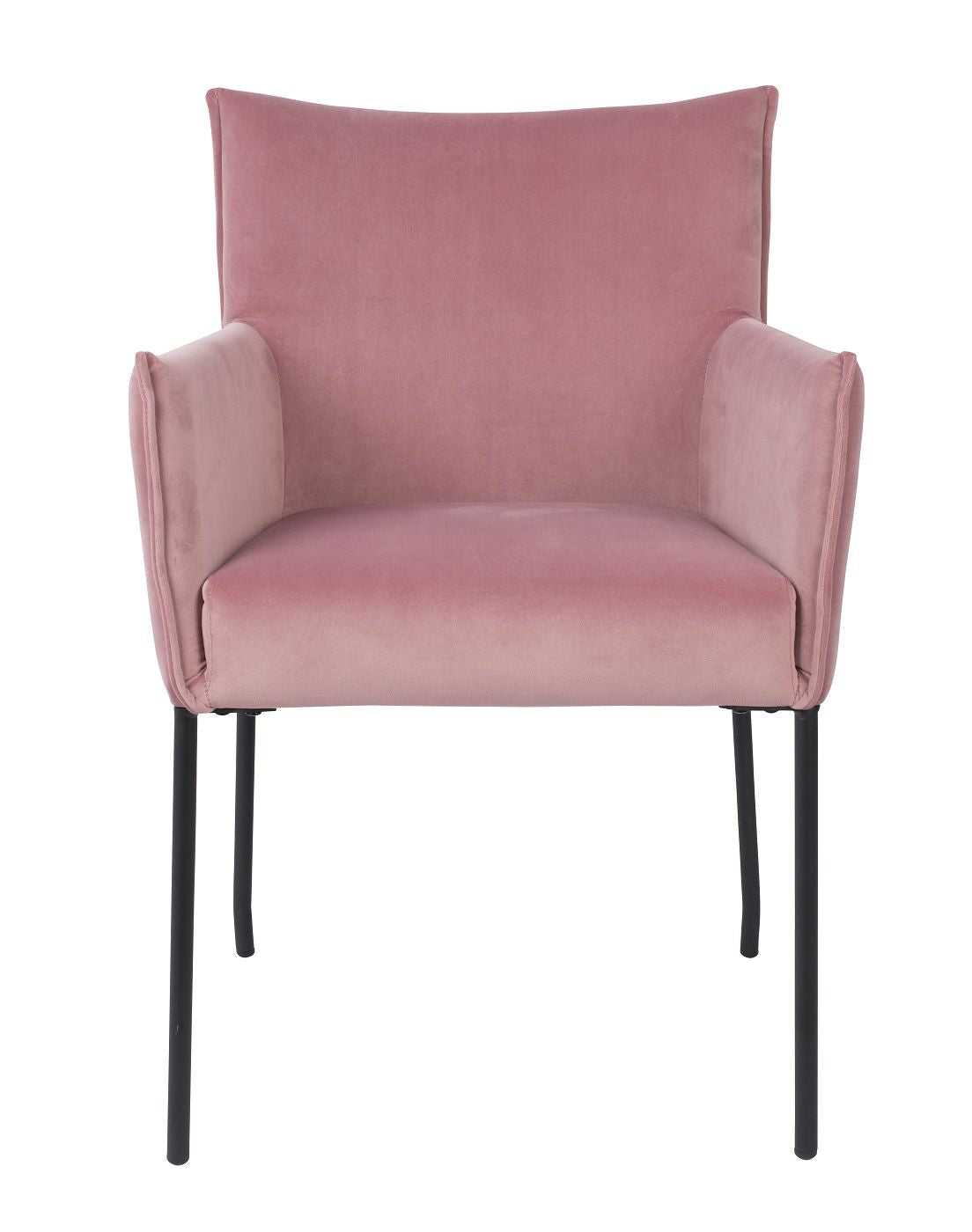 homii dion spisestol med armlener, rosa velour