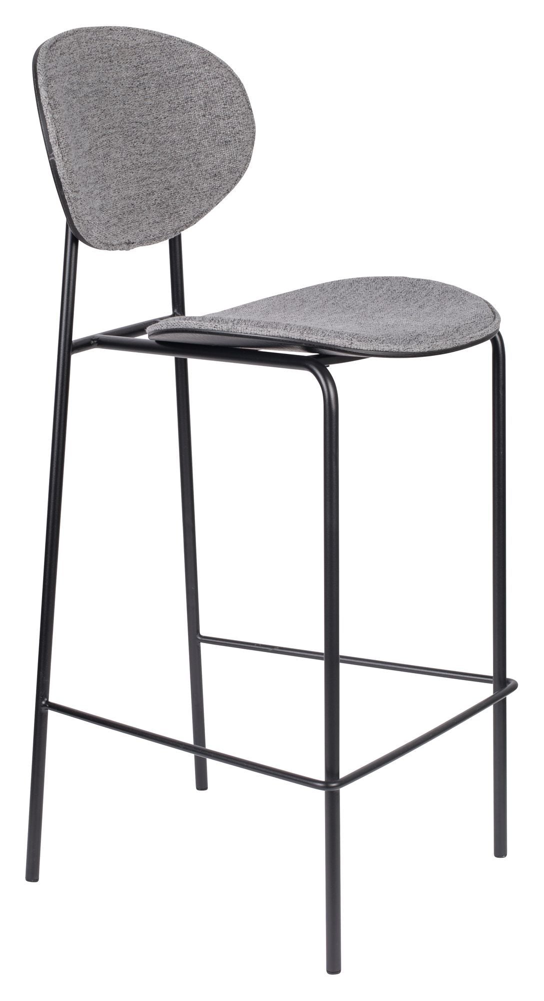 Homii Donny Bar Stool, Gray, SH: 66cm