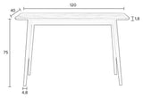 homii fabio konsoll tabell 120x40, natur