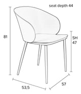 homii gigi spisestol, svart