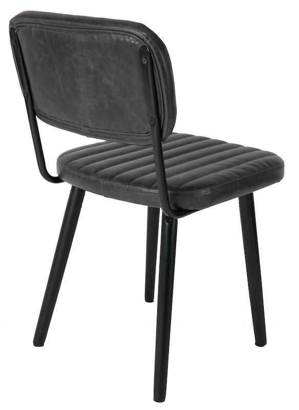 Homii Jake Dining Chair, Black Pu Leather Seat