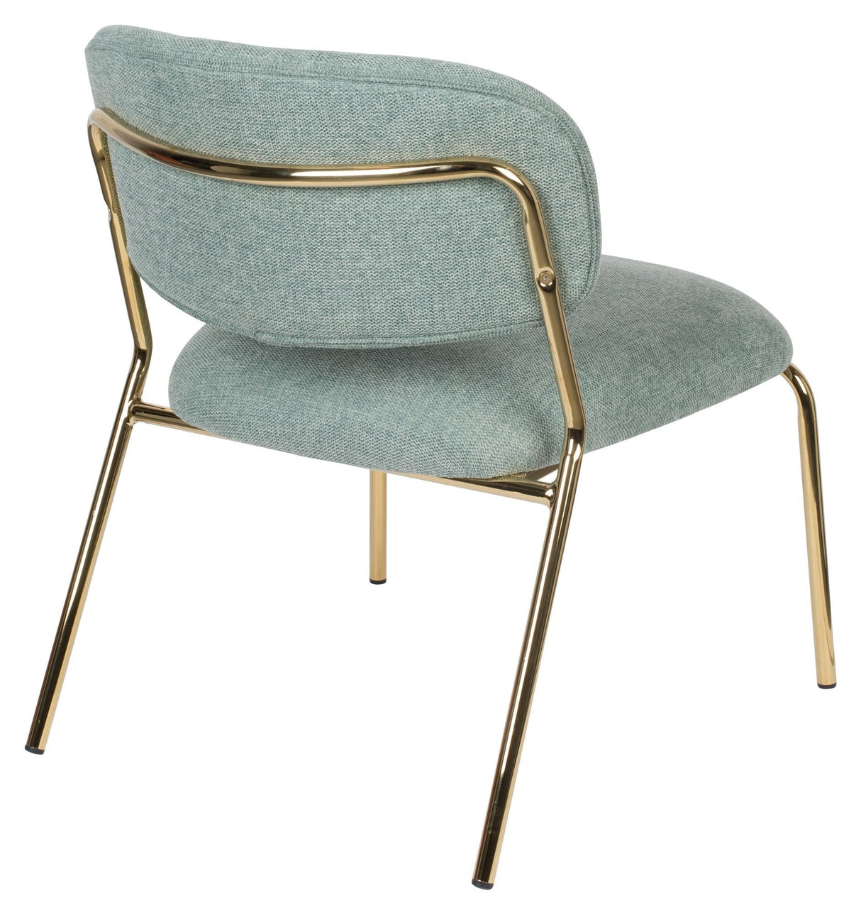 Homii Jolien Lounge Chair, Gold/Light Green