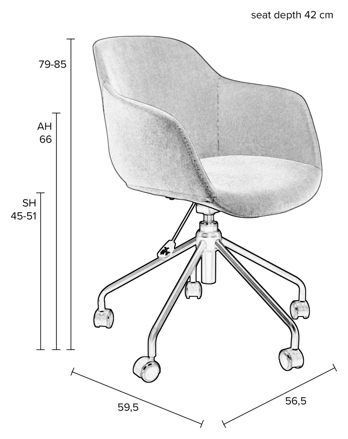 Homii Junzo Office Chair, Gray