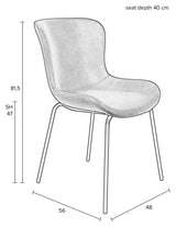 Homii Junzo Dining Chair, Rosa