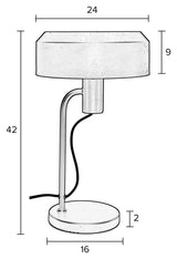 homii landon bordlampe, svart