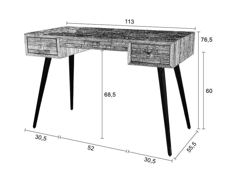 homii leo desk w. skuffer