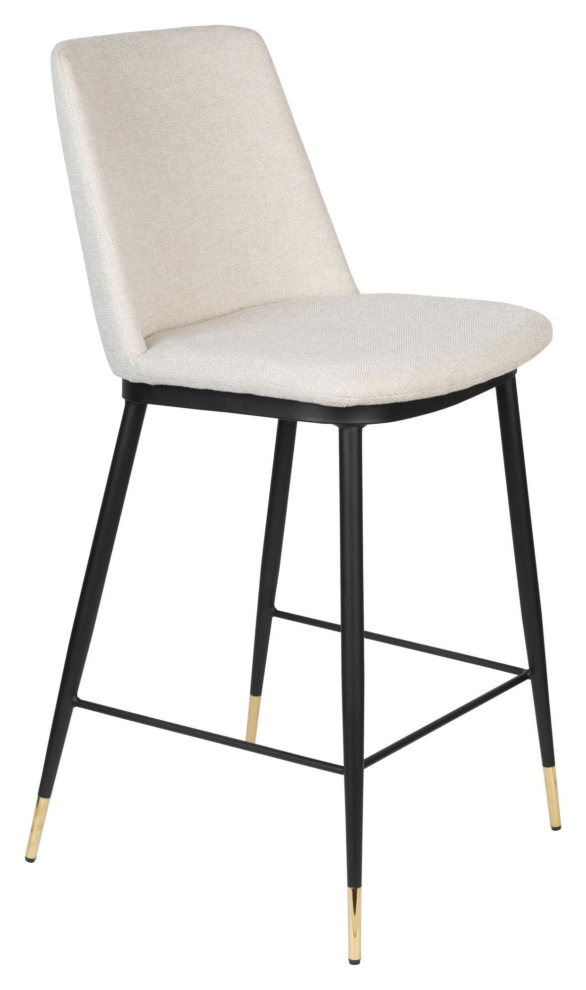 Homii Lionel Bar Stool, Beige, SH: 65cm