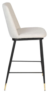 Homii Lionel Bar Stool, Beige, SH: 65cm