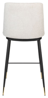 Homii Lionel Bar Stool, Beige, SH: 65cm