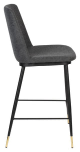 Homii Lionel Bar Stool, Dark Grey, SH: 65cm