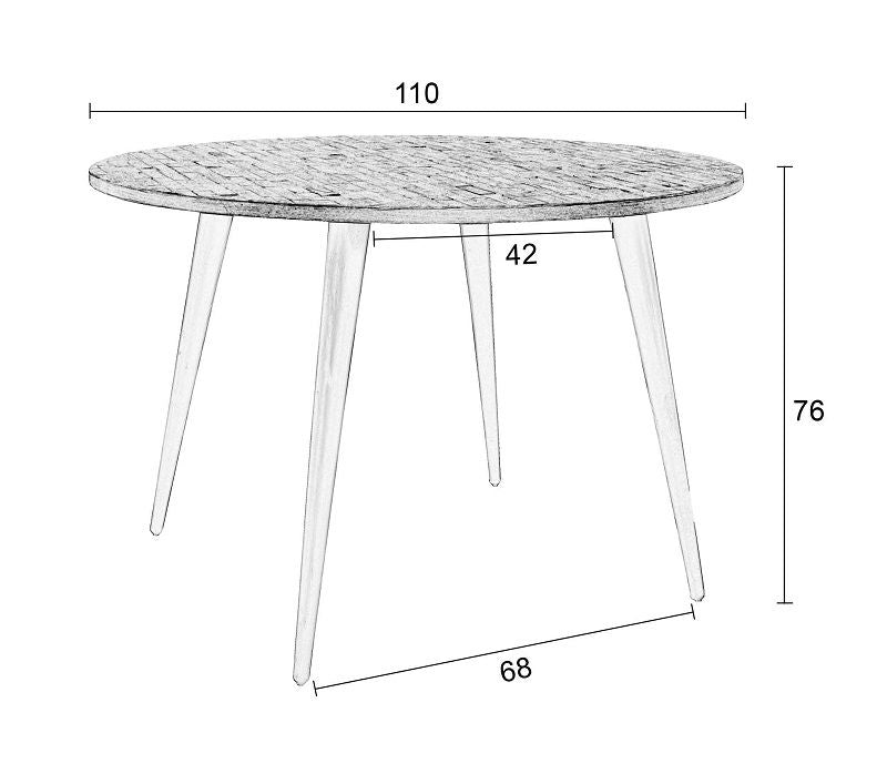 Homii MO 110 'spisebord, Ø110