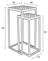 Homii Parker Deposit Table, 30x30, svart