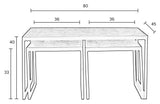 Parker salongbord, sett med 3, svart