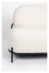 Milan Lounge Sofa, Teddy Ivory