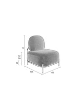 Homii Polly Lounge Chair - Grå