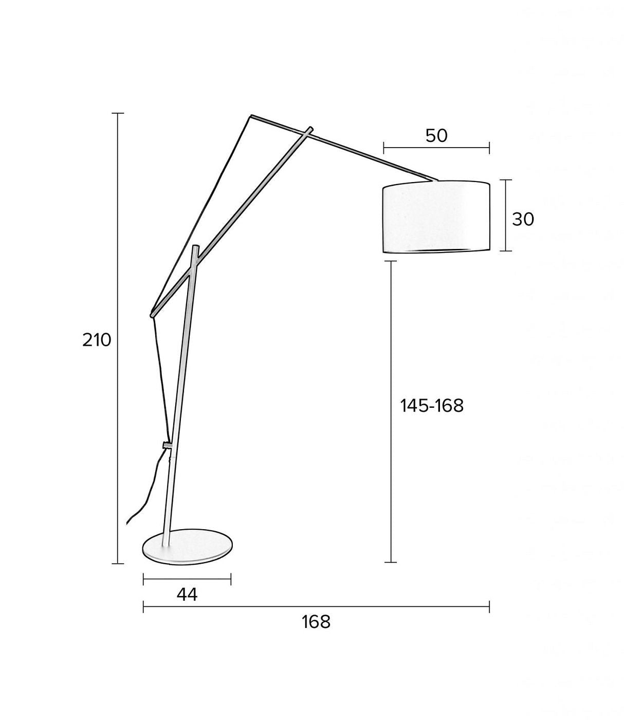 Homii Tokio gulvlampe, svart, H210